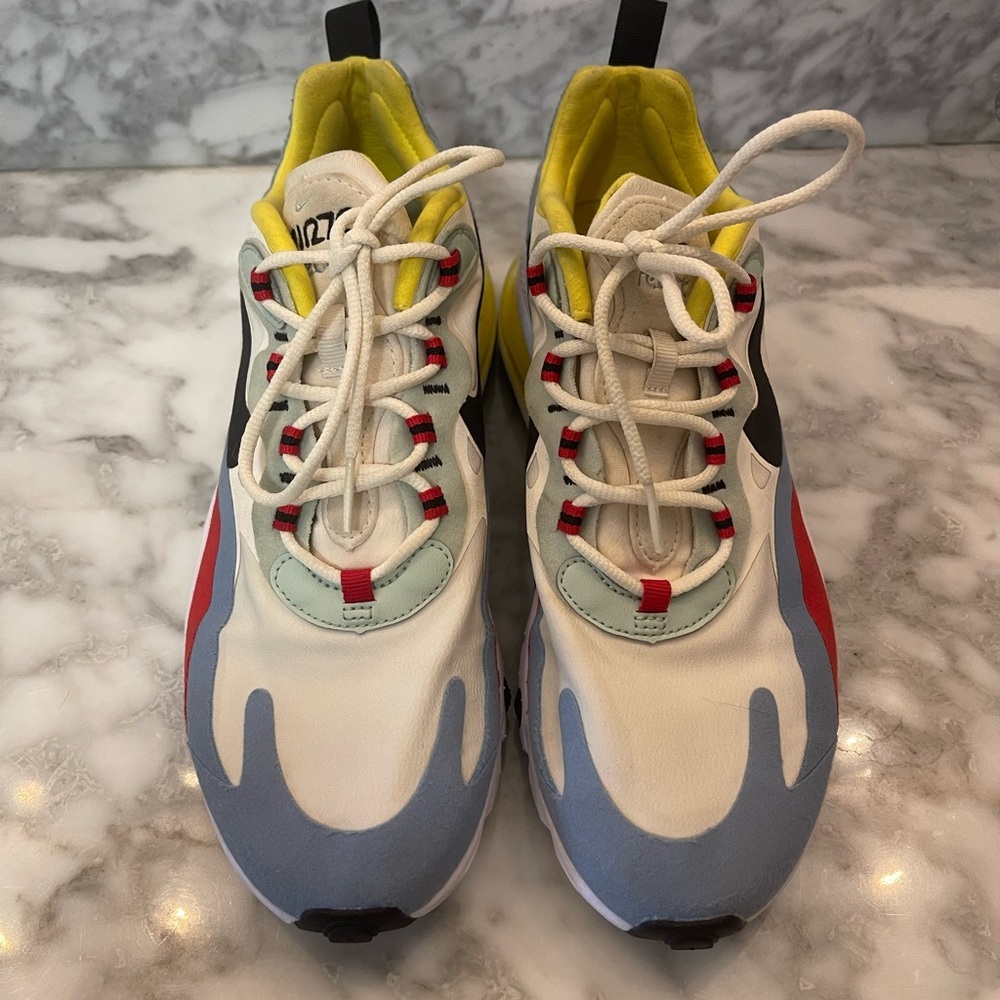 Nike Women's Air Max 270 React Bauhaus Phantom Black Blue Shoe AT6174-002 Size 9 - Picture 3 of 13